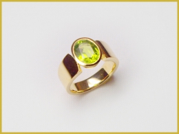 750 Gelbgold, Peridot