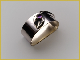 Serviettenring, 925 Silber, Amethyst